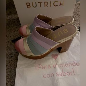 Sunshine platform clogs Jessica Butrich, peruvian designer used a couple times